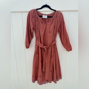 Kopal Handmade Cotton Khar Dress, Brick Small‎